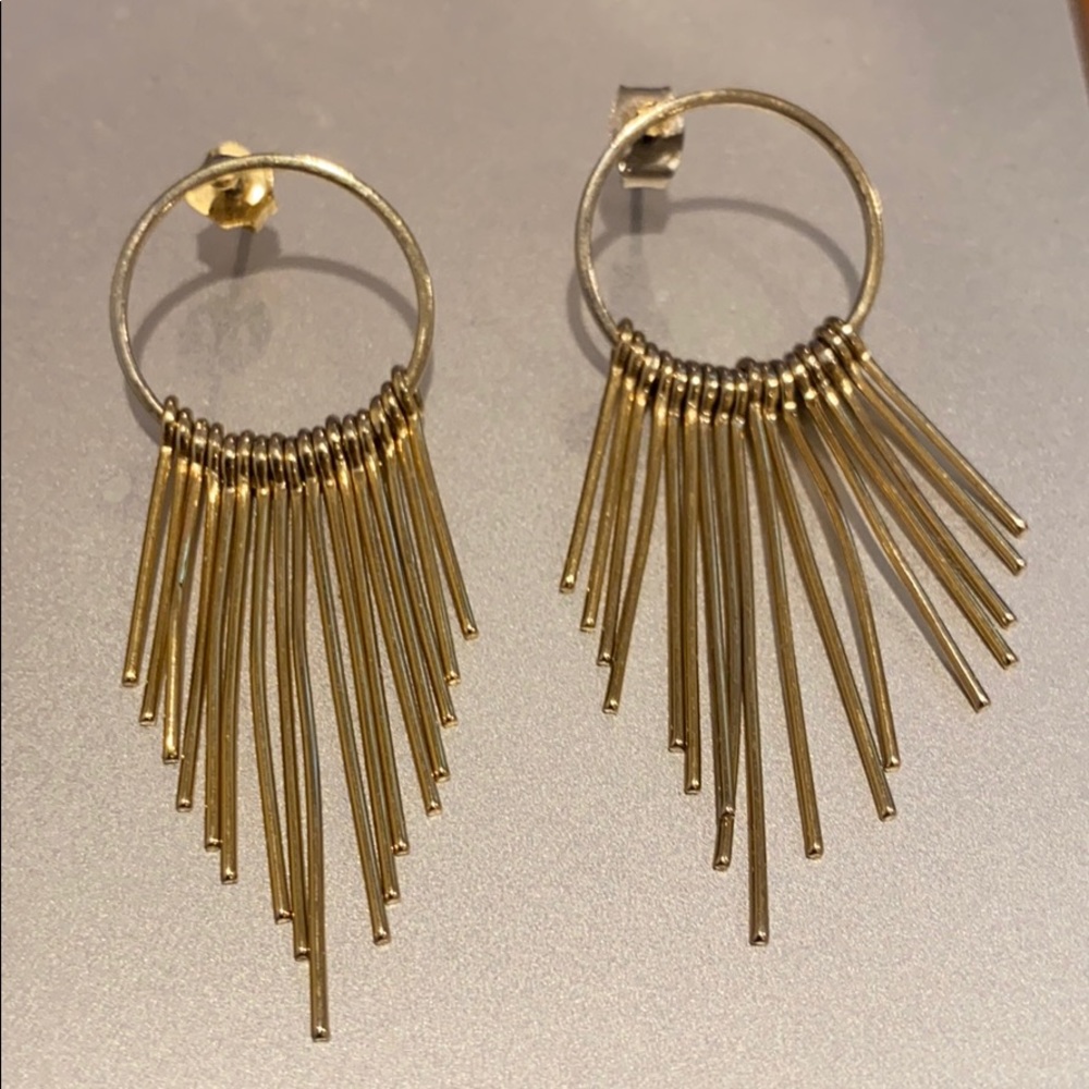 Gold Sunburst Earrings